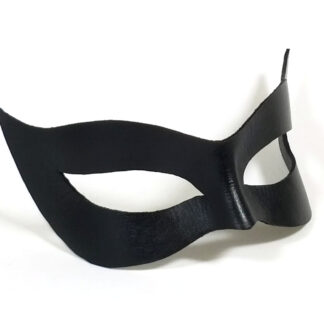 Black Cat Leather Mask - Side View