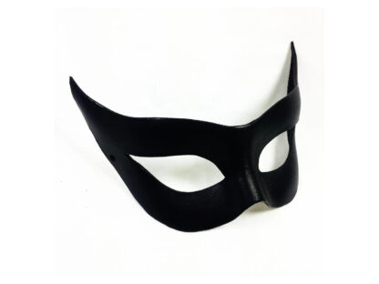 Black Leather Catwoman Mask - Side View