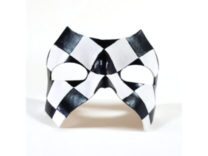 Black and White Diamond Mask - Front View