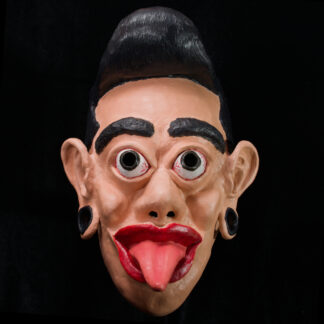 Roller Zoku - Papier mâché and fiber clay mask - front view